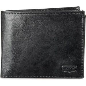 Men's Capacity Bifold Slip Pockets Black Style Multiple Card Wallet Designed